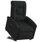 vidaXL Fotoliu electric rabatabil cu ridicare, negru, textil