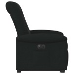 vidaXL Fotoliu electric rabatabil cu ridicare, negru, textil