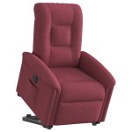 vidaXL Fotoliu electric rabatabil cu ridicare, roșu vin, textil