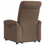 vidaXL Fotoliu electric rabatabil cu ridicare, maro, textil