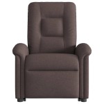 vidaXL Fotoliu electric rabatabil cu ridicare, maro închis, textil