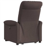 vidaXL Fotoliu electric rabatabil cu ridicare, maro închis, textil