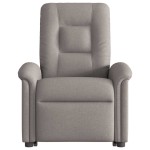 vidaXL Fotoliu electric rabatabil cu ridicare, gri taupe, textil