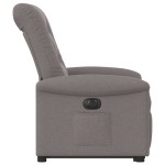 vidaXL Fotoliu electric rabatabil cu ridicare, gri taupe, textil