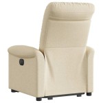 vidaXL Fotoliu electric rabatabil cu ridicare, crem, textil