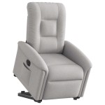 vidaXL Scaun reclinabil electric, țesătură gri nor