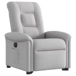vidaXL Scaun reclinabil electric, țesătură gri nor