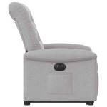 vidaXL Scaun reclinabil electric, țesătură gri nor