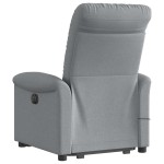 vidaXL Fotoliu electric masaj rabatabil cu ridicare, gri închis textil