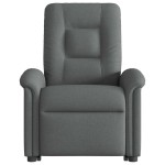 vidaXL Fotoliu electric masaj rabatabil cu ridicare, gri închis textil