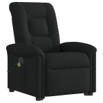 vidaXL Fotoliu electric de masaj rabatabil cu ridicare, negru, textil