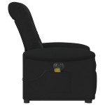 vidaXL Fotoliu electric de masaj rabatabil cu ridicare, negru, textil