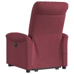 vidaXL Fotoliu de masaj electric rabatabil cu ridicare roșu vin textil