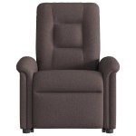 vidaXL Fotoliu electric masaj rabatabil cu ridicare maro închis textil vidaXL Fotoliu electric masaj rabatabil cu ridicare maro închis textil