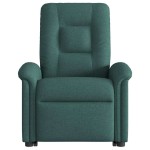 vidaXL Fotoliu electric masaj rabatabil / ridicare verde închis textil