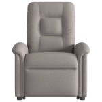 vidaXL Fotoliu electric masaj rabatabil cu ridicare, gri taupe, textil