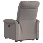 vidaXL Fotoliu electric masaj rabatabil cu ridicare, gri taupe, textil