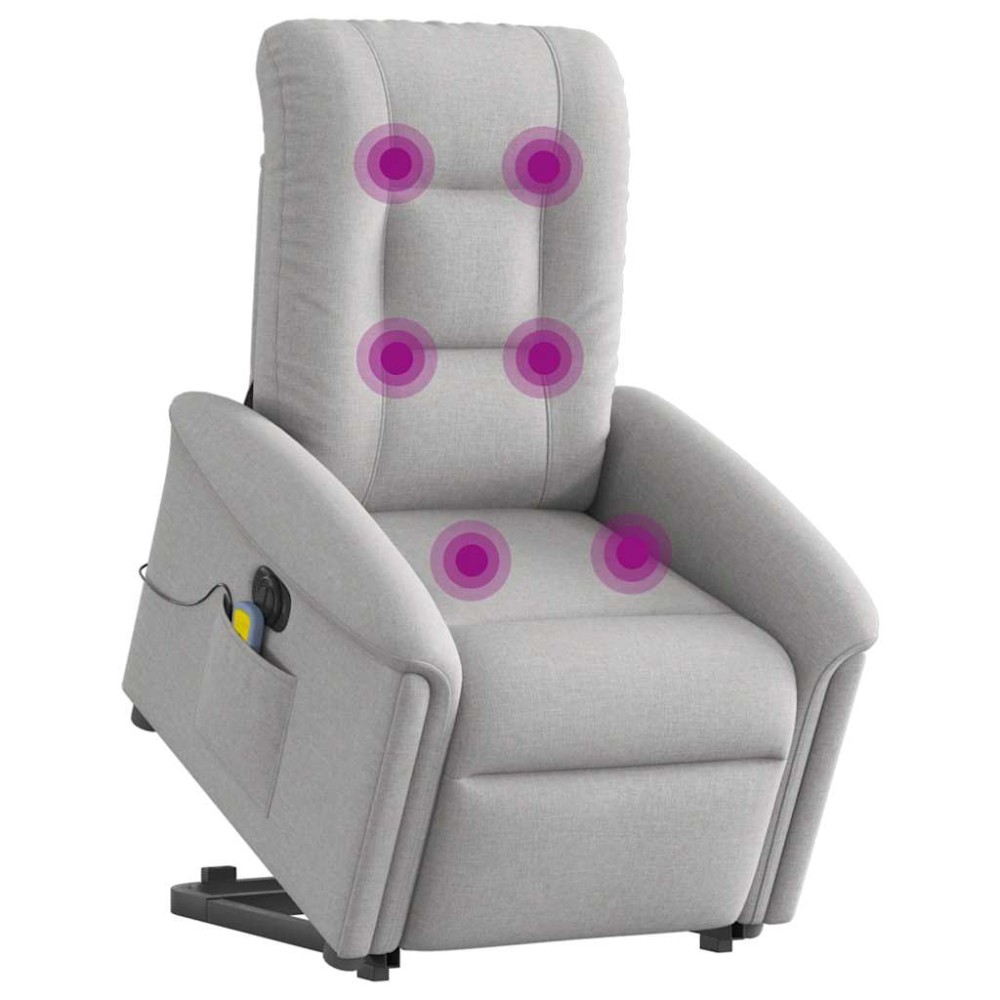 vidaXL Scaun electric pentru masaj picioare în picioare stofa gri nor
