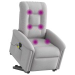 vidaXL Scaun electric pentru masaj picioare în picioare stofa gri nor