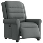 vidaXL Fotoliu rabatabil electric, gri închis, material textil