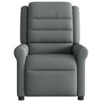 vidaXL Fotoliu rabatabil electric, gri închis, material textil