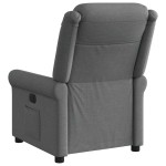 vidaXL Fotoliu rabatabil electric, gri închis, material textil