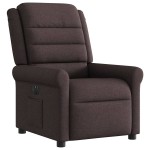 vidaXL Fotoliu rabatabil electric, maro închis, material textil