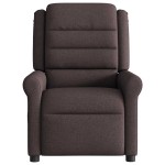 vidaXL Fotoliu rabatabil electric, maro închis, material textil