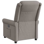 vidaXL Fotoliu rabatabil electric, gri taupe, material textil