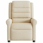 vidaXL Fotoliu rabatabil electric, crem, material textil