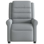 vidaXL Fotoliu electric de masaj rabatabil, gri deschis, microfibră