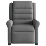 vidaXL Fotoliu electric de masaj rabatabil, gri închis, textil