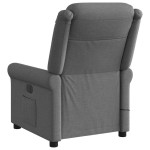 vidaXL Fotoliu electric de masaj rabatabil, gri închis, textil