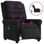 vidaXL Fotoliu electric de masaj rabatabil, negru, textil vidaXL Fotoliu electric de masaj rabatabil, negru, textil