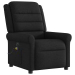 vidaXL Fotoliu electric de masaj rabatabil, negru, textil vidaXL Fotoliu electric de masaj rabatabil, negru, textil
