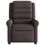 vidaXL Fotoliu electric de masaj rabatabil, maro închis, textil