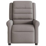 vidaXL Fotoliu electric de masaj rabatabil, gri taupe, textil