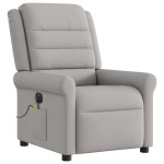 vidaXL Scaun reclinabil electric pentru masaj Cloud Grey Fabric vidaXL Scaun reclinabil electric pentru masaj Cloud Grey Fabric