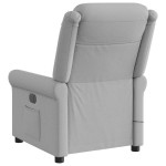 vidaXL Scaun reclinabil electric pentru masaj Cloud Grey Fabric vidaXL Scaun reclinabil electric pentru masaj Cloud Grey Fabric