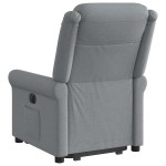 vidaXL Fotoliu rabatabil cu ridicare, gri deschis, material textil