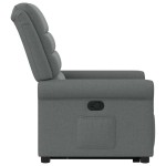 vidaXL Fotoliu rabatabil cu ridicare pe verticală, gri închis, textil vidaXL Fotoliu rabatabil cu ridicare pe verticală, gri închis, textil