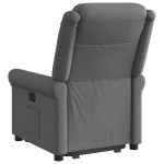 vidaXL Fotoliu rabatabil cu ridicare pe verticală, gri închis, textil vidaXL Fotoliu rabatabil cu ridicare pe verticală, gri închis, textil