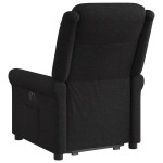 vidaXL Fotoliu rabatabil cu ridicare pe verticală, negru, textil
