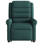 vidaXL Fotoliu rabatabil ridicare pe verticală, verde închis, textil vidaXL Fotoliu rabatabil ridicare pe verticală, verde închis, textil