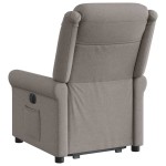 vidaXL Fotoliu rabatabil cu ridicare pe verticală, gri taupe, textil