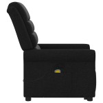 vidaXL Fotoliu rabatabil de masaj, cu ridicare, negru, material textil