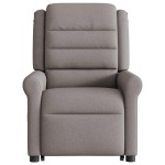 vidaXL Fotoliu rabatabil de masaj cu ridicare, gri taupe, textil