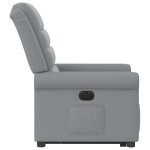 vidaXL Fotoliu electric rabatabil cu ridicare, gri deschis, textil