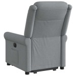 vidaXL Fotoliu electric rabatabil cu ridicare, gri deschis, textil