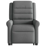 vidaXL Fotoliu electric rabatabil cu ridicare, gri închis, textil